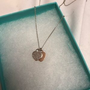 Tiffany double heart necklace